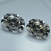 CERTIFIED 0.34 Ct Moissanite 2 Pcs VVS1 D Color Oval Shape Pair Loose Gemstone